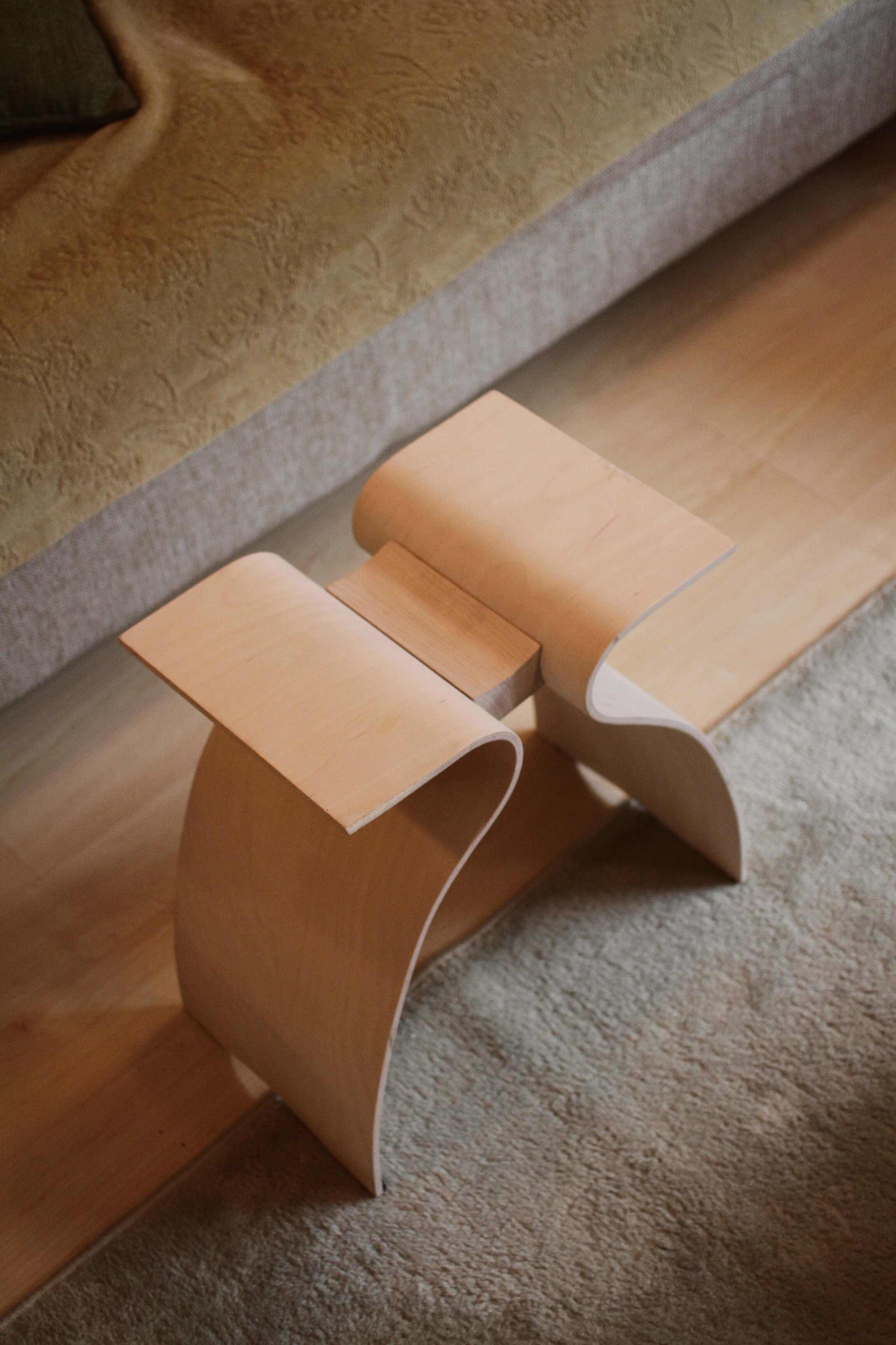 Bended plywood stool